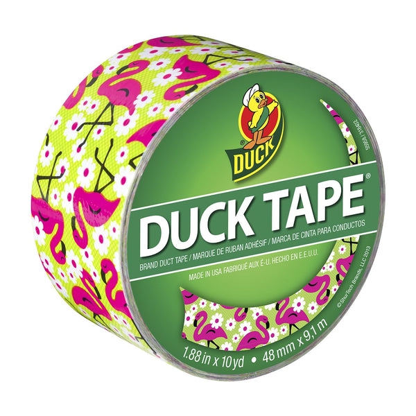Duck 283041 Flamingo Printed Duct Tape, 1.88" x 10 Yards