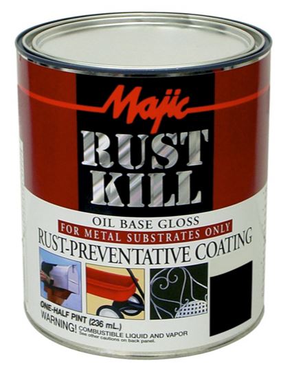 Majic 8-6004-4 Rust Kill Enamel, 1/2 Pint, Safety Orange