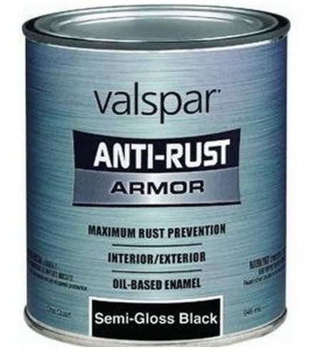 Valspar 044.0021842.005 Anti-Rust Paint Enamel, 1 Quart, Black