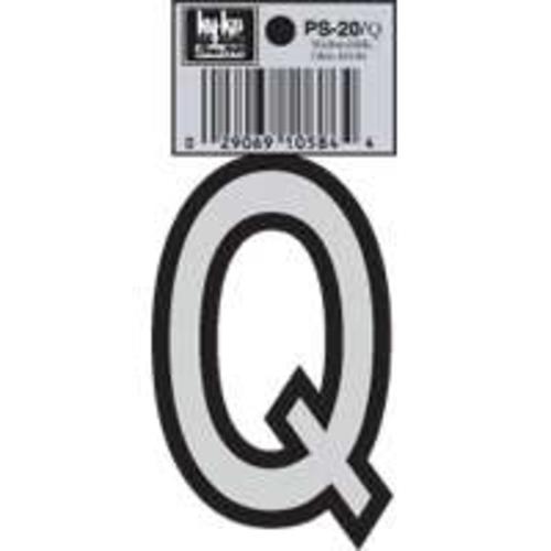 Hy-Ko PS-20/Q Vinyl lettering Reflective House Letter Q, Size 3-1/4"