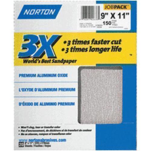 Norton 02636 3X Sandsheet 9"x11", 220 Grit