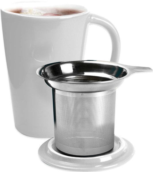 Primula PCMWH-6214 Abbey Tea Brewing Mug With Infuser, 14 Oz, Ceramic