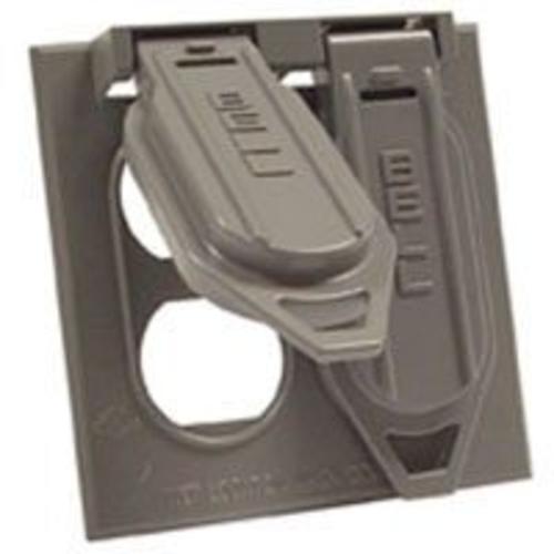 Bell 5148-5 Duplex Recpticle Outlet Cover, Weatherproof, Gray