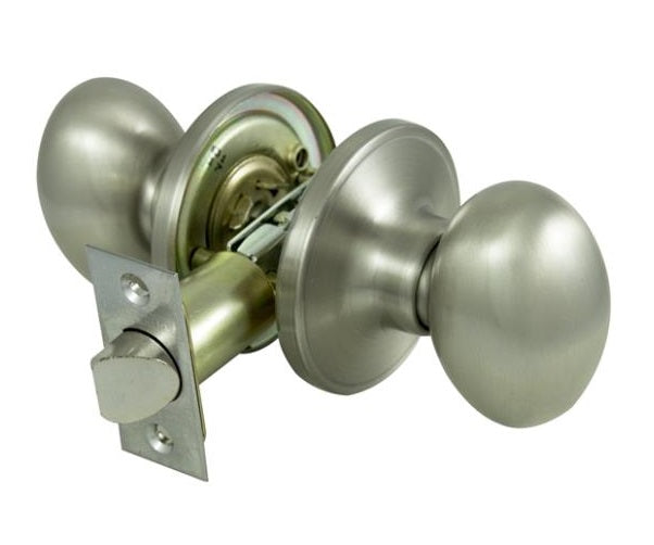 ProSource TYLP30V-PS 6-Way Adjustable Egg Shape Passage Knob Lockset, Satin Nickel