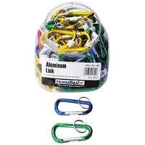 ToolBasix 872073L Carabiner Keychain, Aluminum