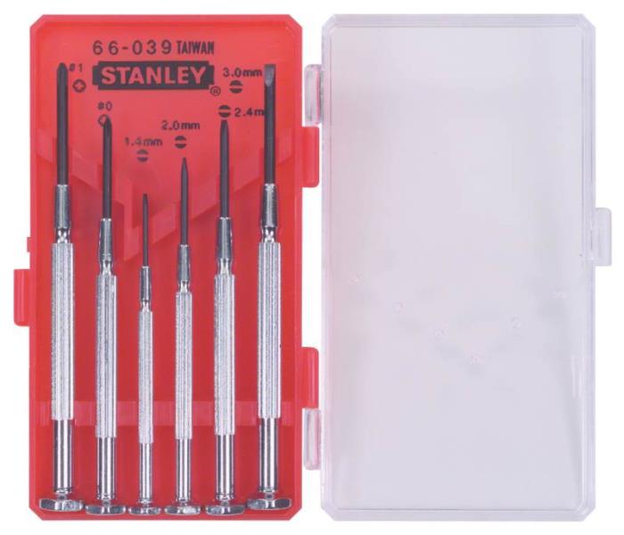 Stanley 66-039 Precision jewelers Screwdriver Set, 6 Piece