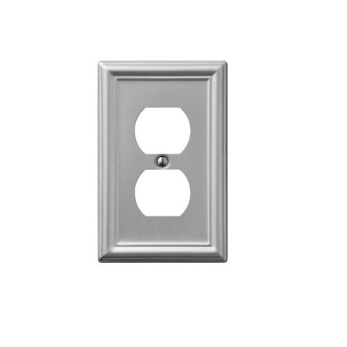 Amerelle 149DBN Chelsea Steel 1 Duplex Wall Plate, Brushed Nickel