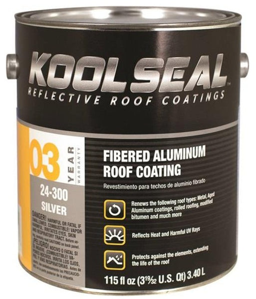 Kst Coatings KS0024300-16 Asphalt Based Aluminum Roof Coating, 1 Gallon