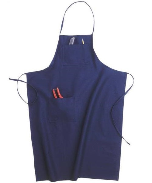 Custom Leathercraft BS60 Bib Loop Neck Shop Apron, 3 Pocket,Blue