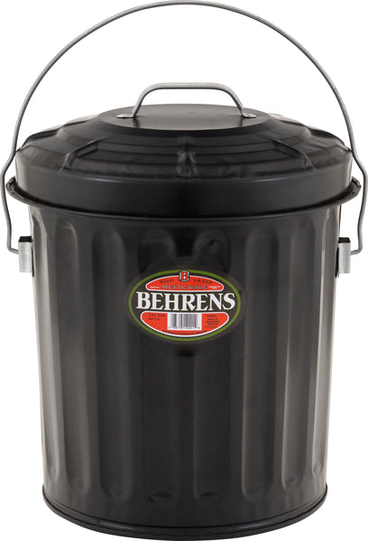 Behrens B907P Black Ash Pail, 7-1/2 Gallon
