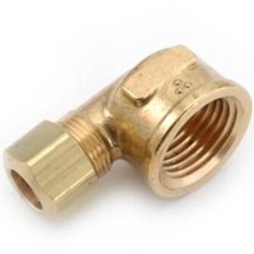 Anderson Metals 750070-0608 Brass Compression Fitting Elbow, 3/8" x 1/2"