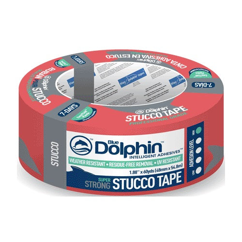 Blue Dolphin TP STUCCO Professional Grade Stucco Tape, 1.88" x 60 Yards