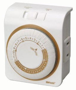 Woods 50000AC Indoor Mechanical Timer, 15 Amp, 125 Volt
