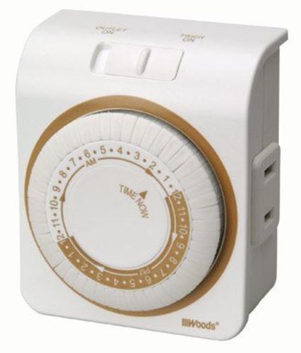 Woods 50000AC Indoor Mechanical Timer, 15 Amp, 125 Volt