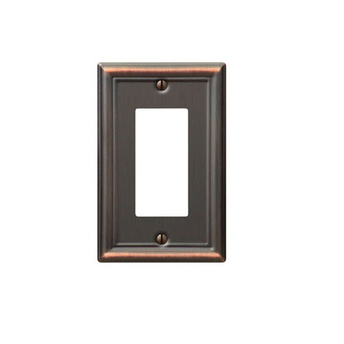 Amerelle 149RDB Chelsea Steel 1 Rocker-GFCI Wall Plate