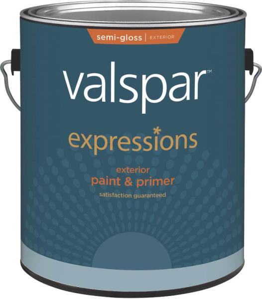 Valspar 17161 Expressions Exterior Latex Paint, White, 1 Gallon