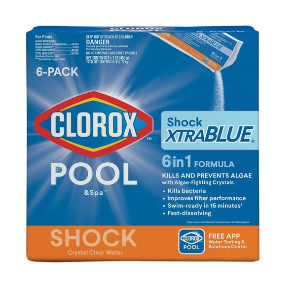 Clorox 36006CLX Pool & Spa Shock Xtra Blue, 1 lb