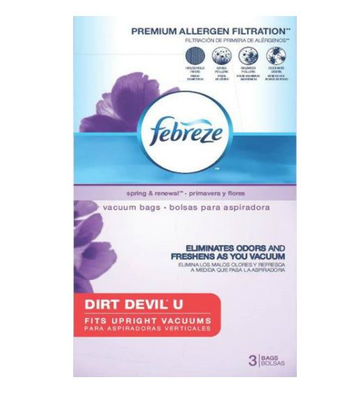 Febreze	29D61 Vacuum Bags Dirt Devil U, Pack of 3