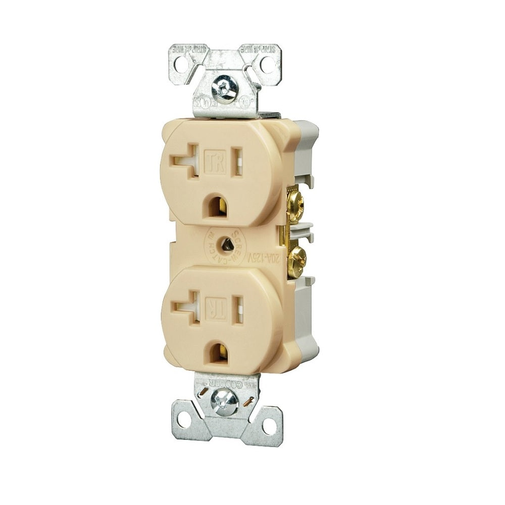 Eaton TRBR20V-BXSP Duplex Receptacle, 125 Volt