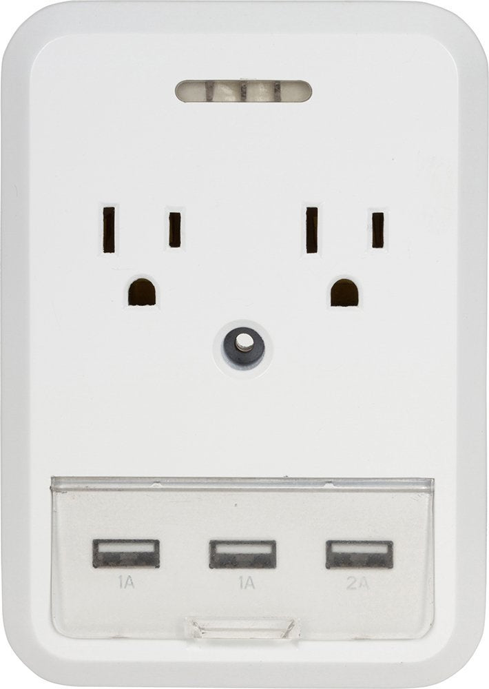 Get Power GP-DIS-2TACWP USB Wall Plate Quick Charger, White