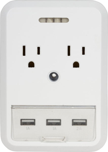 Get Power GP-DIS-2TACWP USB Wall Plate Quick Charger, White