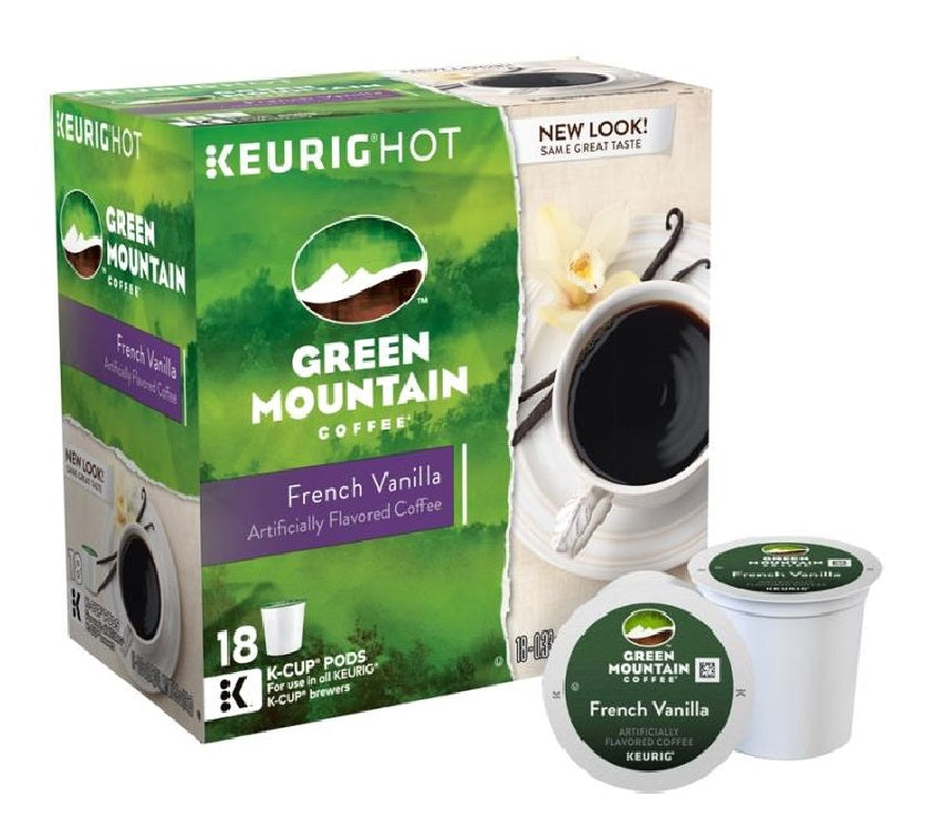 Green Mountain Coffee 5000081875 French Vanilla Coffee Keurig K-Cups, 18 Count