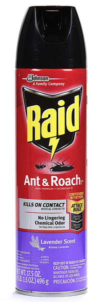 Raid 73963 Ant & Roach Killer, Lavender Scent, 17.5 Oz