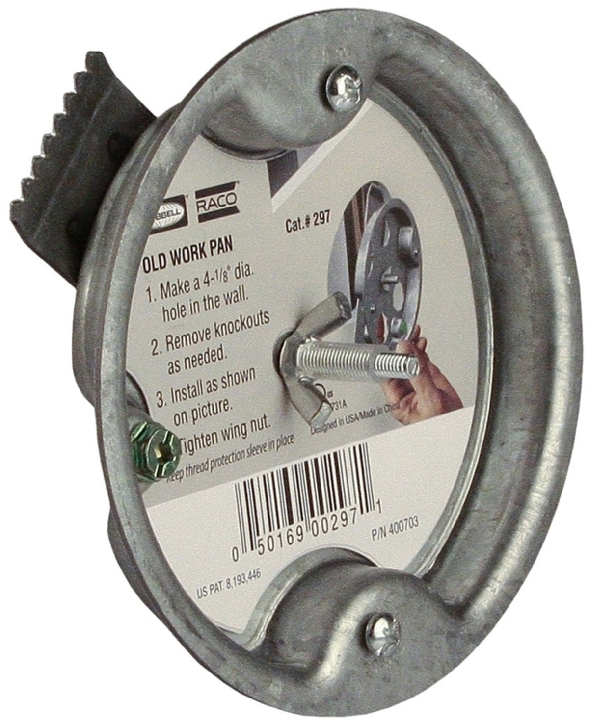 Raco 297 Round Ceiling Rated Box, 4" x 1/2"