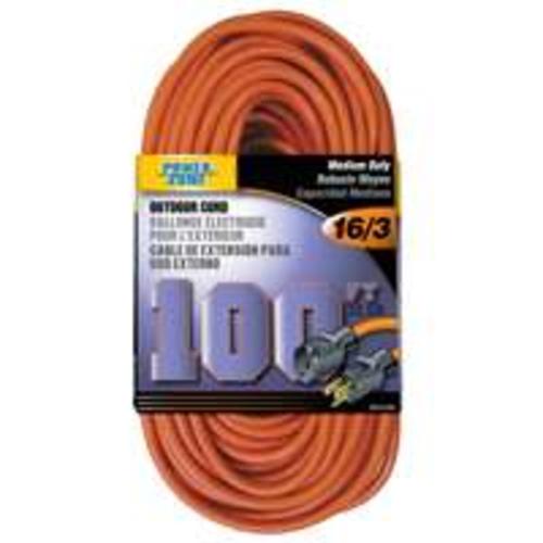 Power Zone OR501635 Extension Cord, 100&#039;, Orange