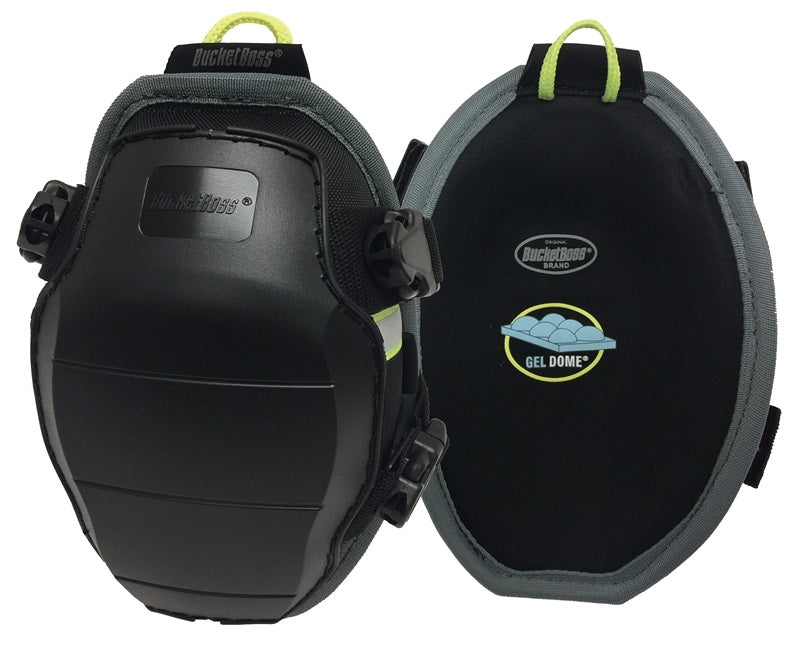 Bucket Boss GX1 Insulated Molded Gel Dome Swivel Kneepad, Black