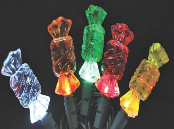 Holiday Basix W11R0046 8-Function Candy Light Set, 50-Light
