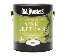 Old Masters 704401 Exterior Water-Base Spar Urethane, Gloss Finish, Gallon