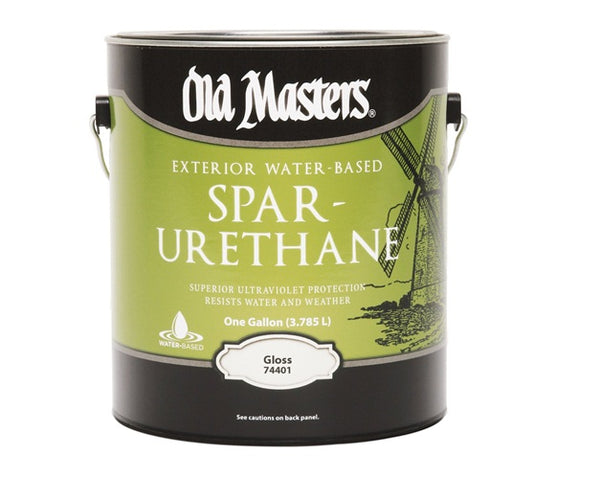 Old Masters 704401 Exterior Water-Base Spar Urethane, Gloss Finish, Gallon