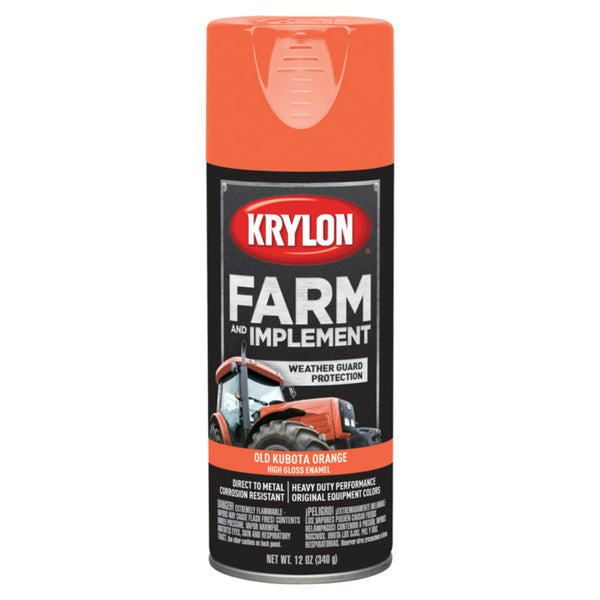Krylon K01946000 Farm & Implement Spray Paint, Old Kubota Orange, 12 Oz