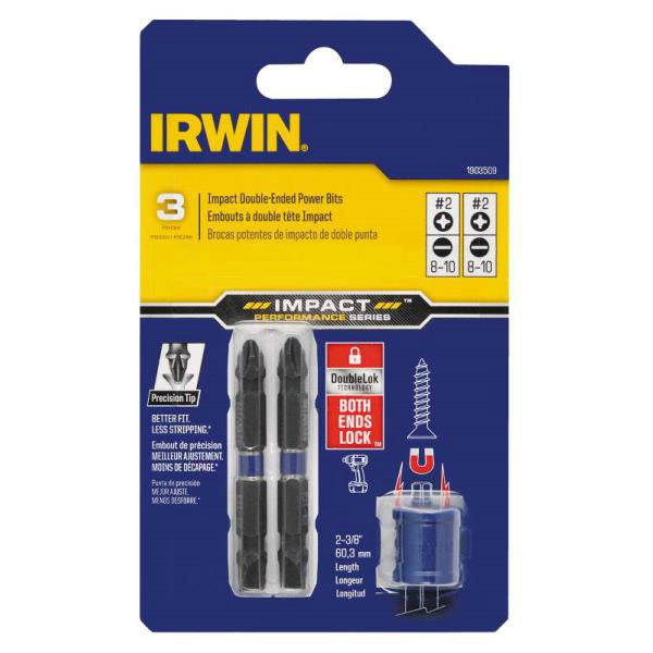 Irwin 1903509 Impact Double Ended Power Bits, 2-3/8"