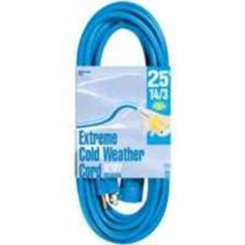 Woods 2627 Coldflex Extension Cord, Blue, 25'