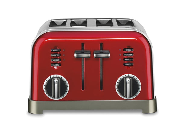 Cuisinart CPT-180MR Metal Classic Toaster, 4 Slice, Metallic Red