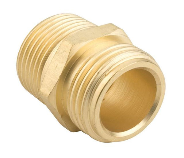 Gilmour 7MH7MP5P Brass Double Male Hose Connector, 3/4" x 3/4"