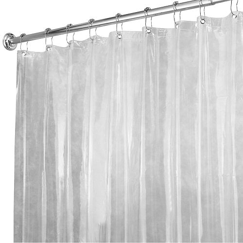InterDesign 14551 Vinyl Shower Curtain/Liner, 72" x 72", Clear