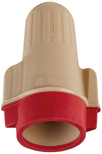 3M T/R+ Performance Plus Twist-On Wire Connector, 22 - 8 AWG, Tan/Red, 100-Pack