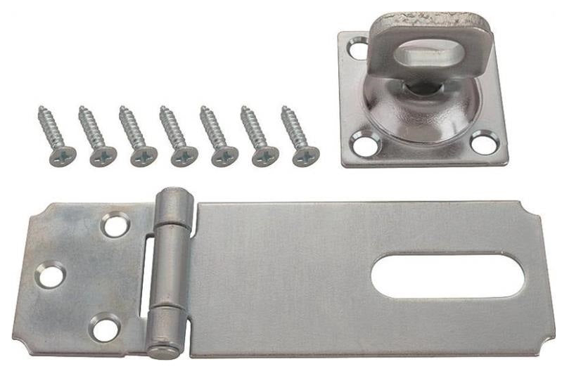 Prosource LR-126-BC3L-PS Swivel Staple Safety Hasps, Zinc Plated, 4-1/2"