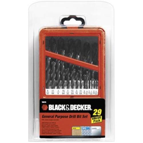 Black & Decker 15575 General Purpose Drill Bit Set 1/16"-1/2", 29-Piece