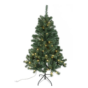 Santas Forest 61946 Noble Fir Sheared Prelit Christmas Tree, 4.5 Ft