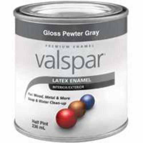 Valspar 410-65039 Enamel Paint, 1/2 Pint, Pewter Gray