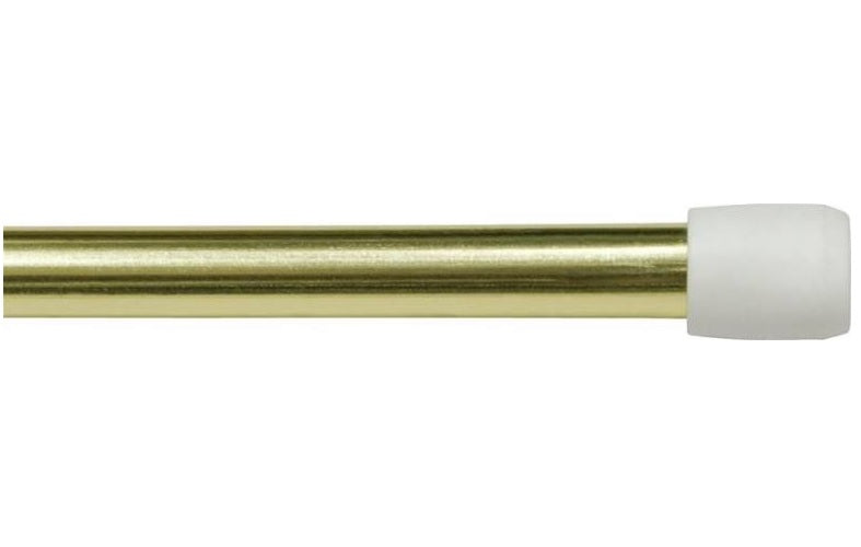 Kenney KN631/3 Stafford Spring Tension Curtain Rod, 28" - 48", Brass