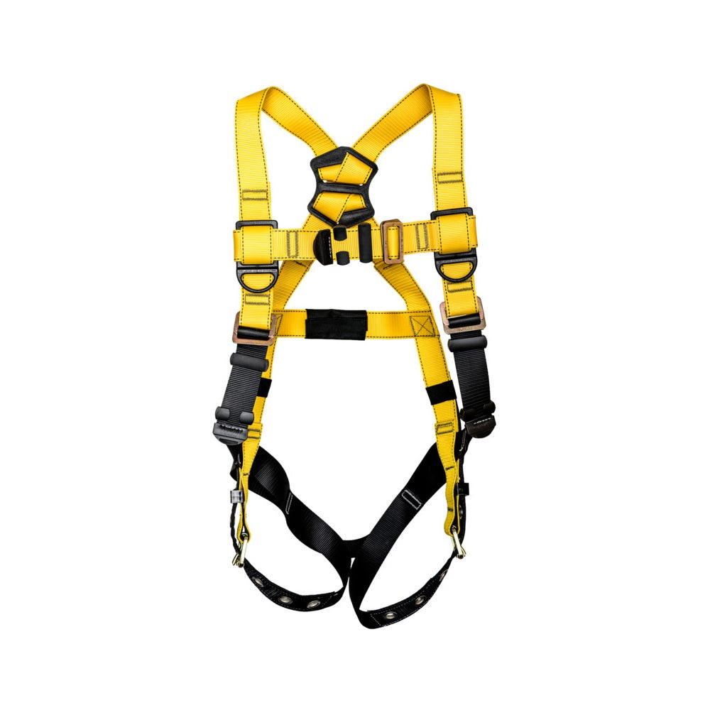 Guardian Fall Protection 37005B Full Body Harness, Series 1, Black/Yellow, M / L
