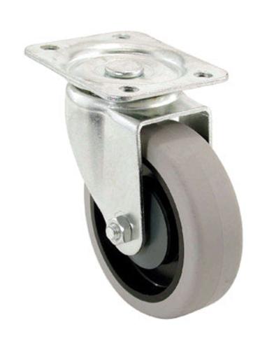 Shepherd Hardware 9735 Swivel Plate Thermoplastic Center Caster - Gray