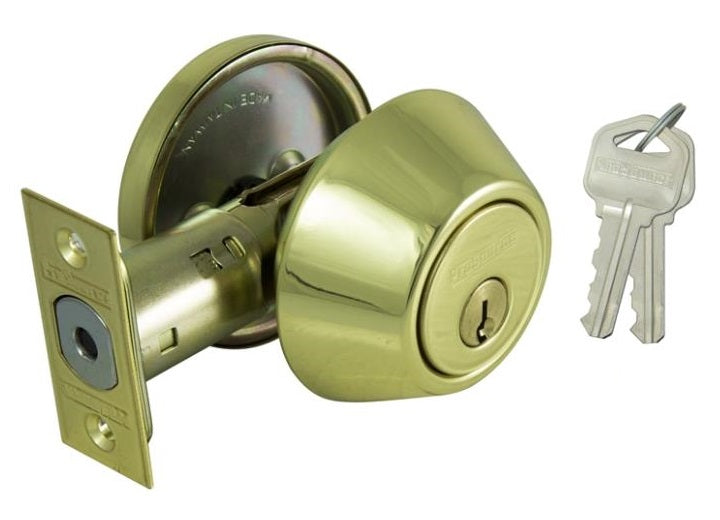 ProSource DB71V-PS 6-Way Adjustable Deadbolt, KA3, Polished Brass