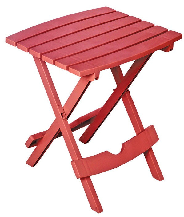 Adams 8500-95-3731 Quik Fold Side Table, Resin, Red