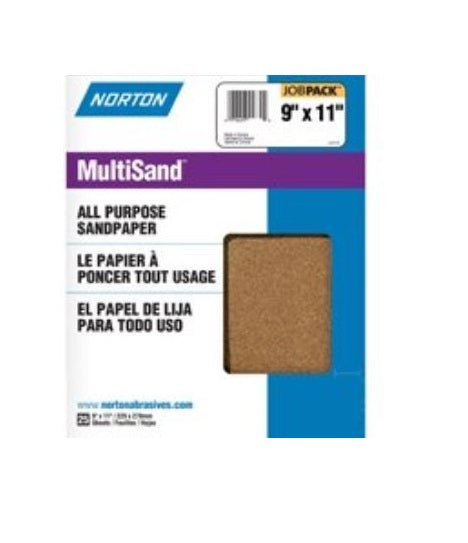 Norton 68109 9X11 Multisand Aluminum Oxide Sandpaper